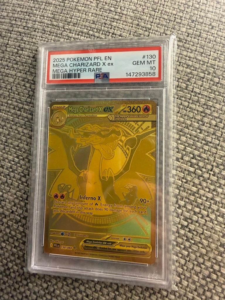 Mega Charizard X EX - PSA 10, Ophalen, Nieuw, Losse kaart, Foil