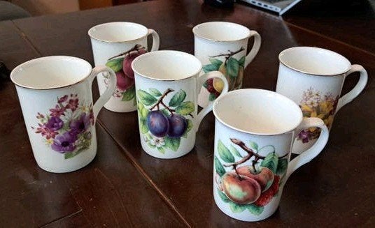 6 mooie vintage mokken, Antiek en Kunst, Antiek | Keramiek en Aardewerk, Ophalen