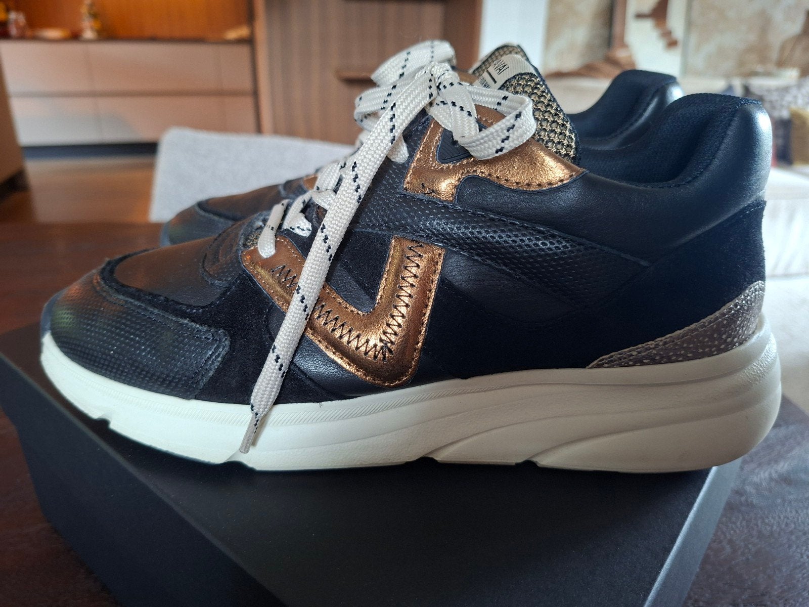 Via Vai Dames Sneakers, zwart, Maat 40 - Zo goed als nieuw, Kleding | Dames, Via Vai, Zwart, Ophalen of Verzenden, Sneakers of Gympen