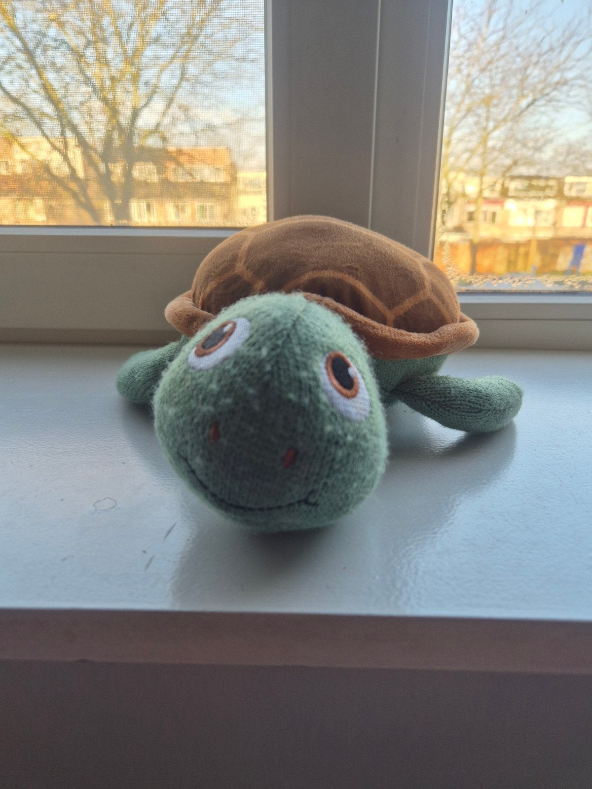 Leuke groene schildpad knuffel, Groen, Overige typen, Ophalen of Verzenden, Zo goed als nieuw