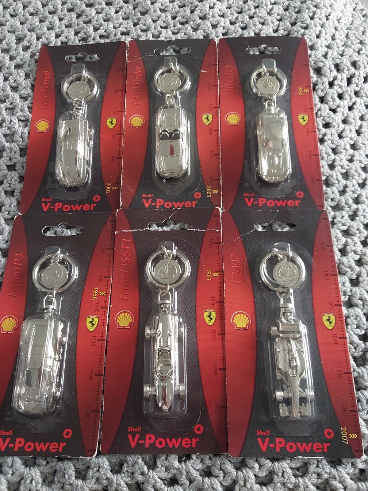 Complete vintage set Ferrari sleutelhangers shell, Verzamelen, Ophalen of Verzenden, Nieuw