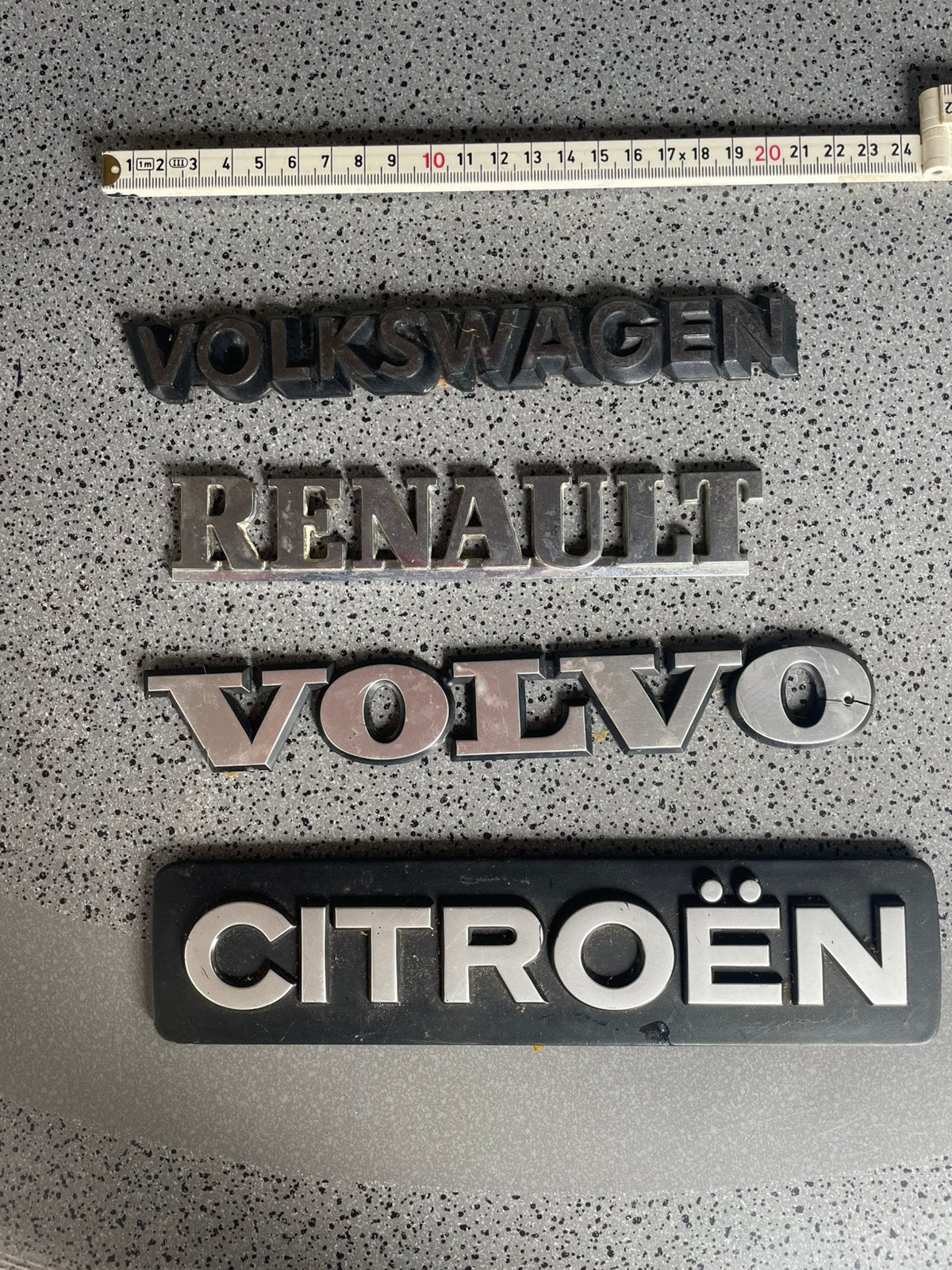 Auto naambordjes, Ophalen, Gebruikt