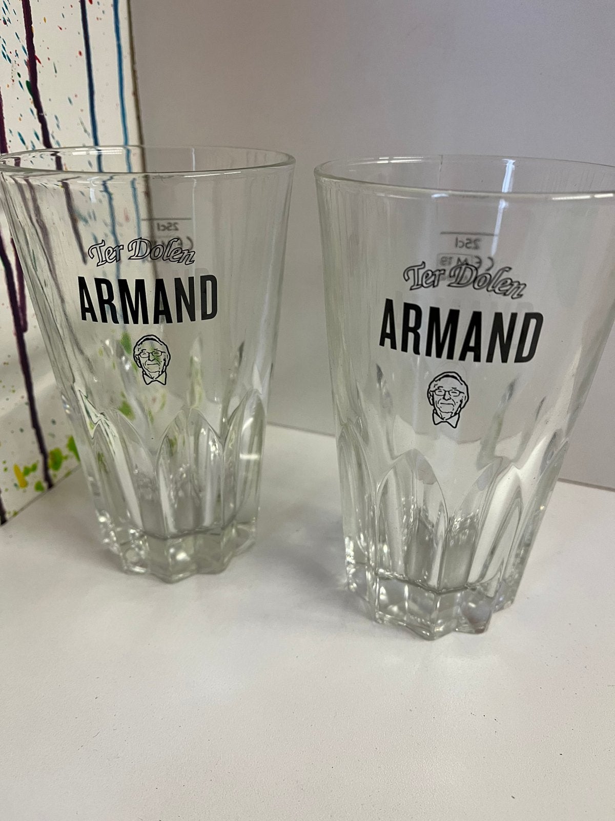 Armand bierglazen set van 2 glazen, Ophalen of Verzenden, Nieuw, Glas of Glazen, Overige merken