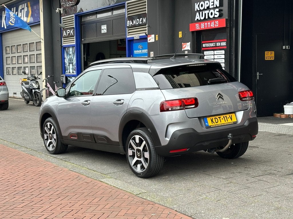 Citroen C4 Cactus 1.2 PureTech Shine Aut Navi Camera Carplay, Auto's, Citroën, Stof, Gebruikt, Euro 6, Automatische klimaatregeling