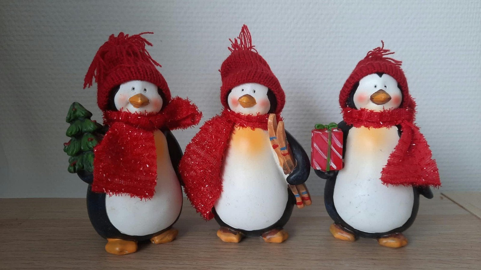 Set van 3 decoratieve pinguïns, Ophalen, Zo goed als nieuw