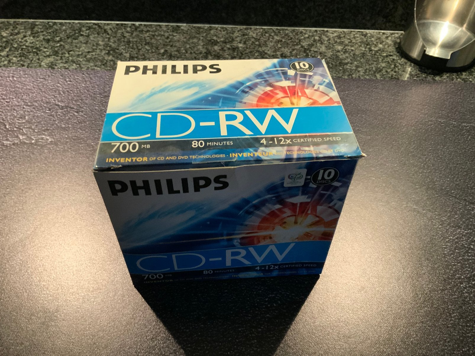 Philips CD-RW 700 MB. 80 min. 4-12x. Certifeid speed. 8 st., Ophalen of Verzenden, Nieuw