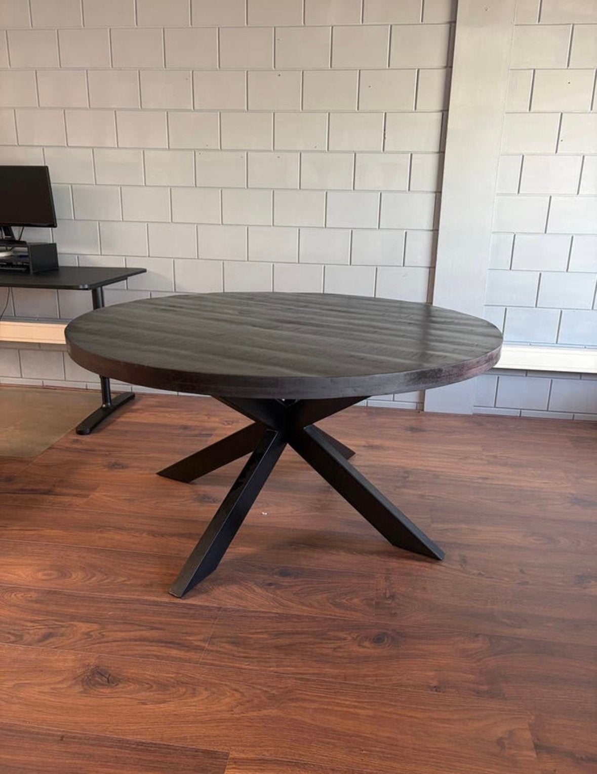 Ronde Tafek heel netjes, Huis en Inrichting, Tafels | Eettafels, 50 tot 100 cm, 100 tot 150 cm, Rond, Ophalen of Verzenden