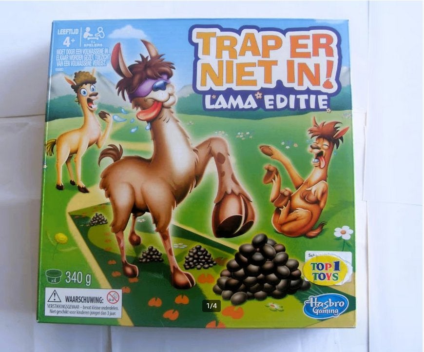 Trap er niet in - lama editie, Vijf spelers of meer, Ophalen of Verzenden, Zo goed als nieuw, Hasbro