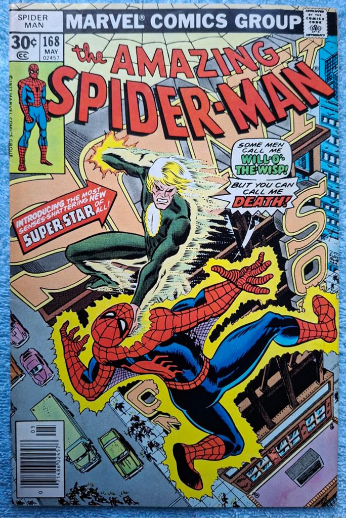 AMAZING SPIDER-MAN #168. 1977. NEWSSTAND EDITION., Eén comic, Ophalen of Verzenden, Gelezen, Amerika