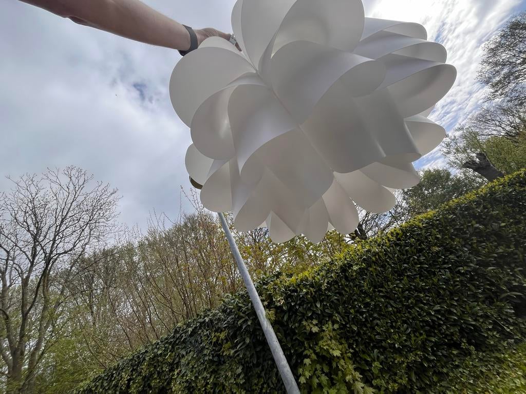 IKEA hanglamp - Witte bloem design, Ophalen, Zo goed als nieuw, Kunststof, Minder dan 50 cm