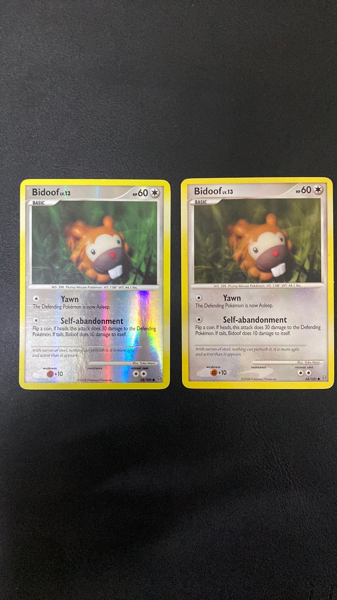 Pokemon bidoof lv 13 reverse holo set stormfront 54/100, Ophalen of Verzenden, Zo goed als nieuw