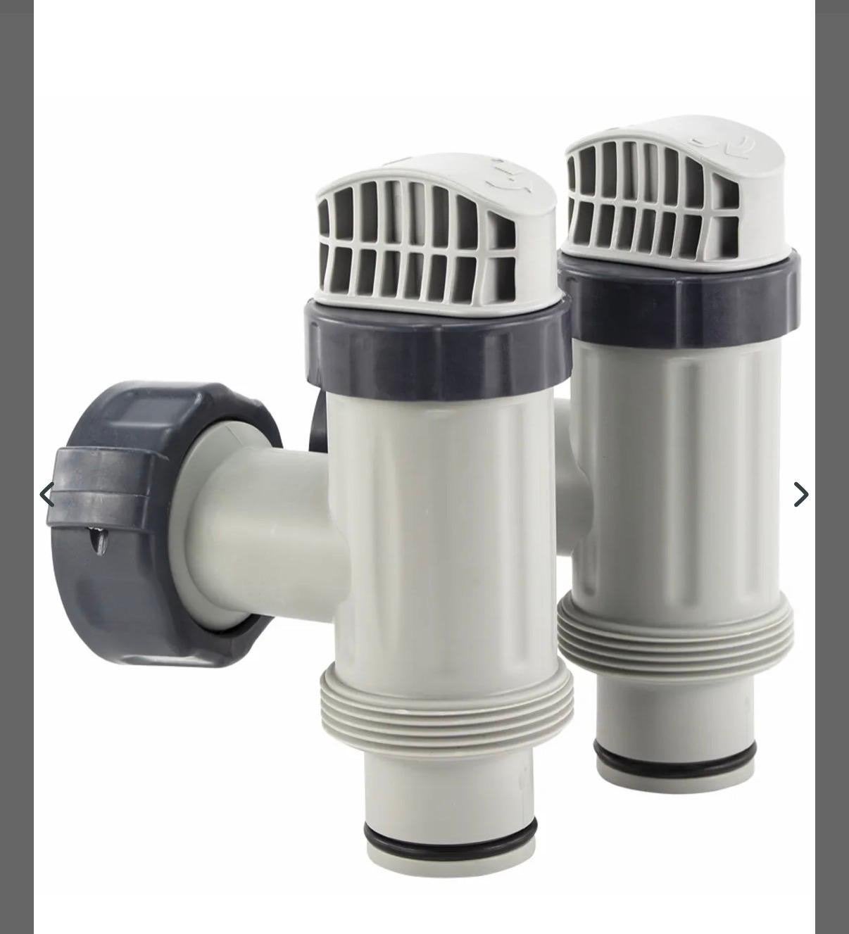 2x Intex afsluiter 38mm zwembad – 10747 – compleet, Ophalen