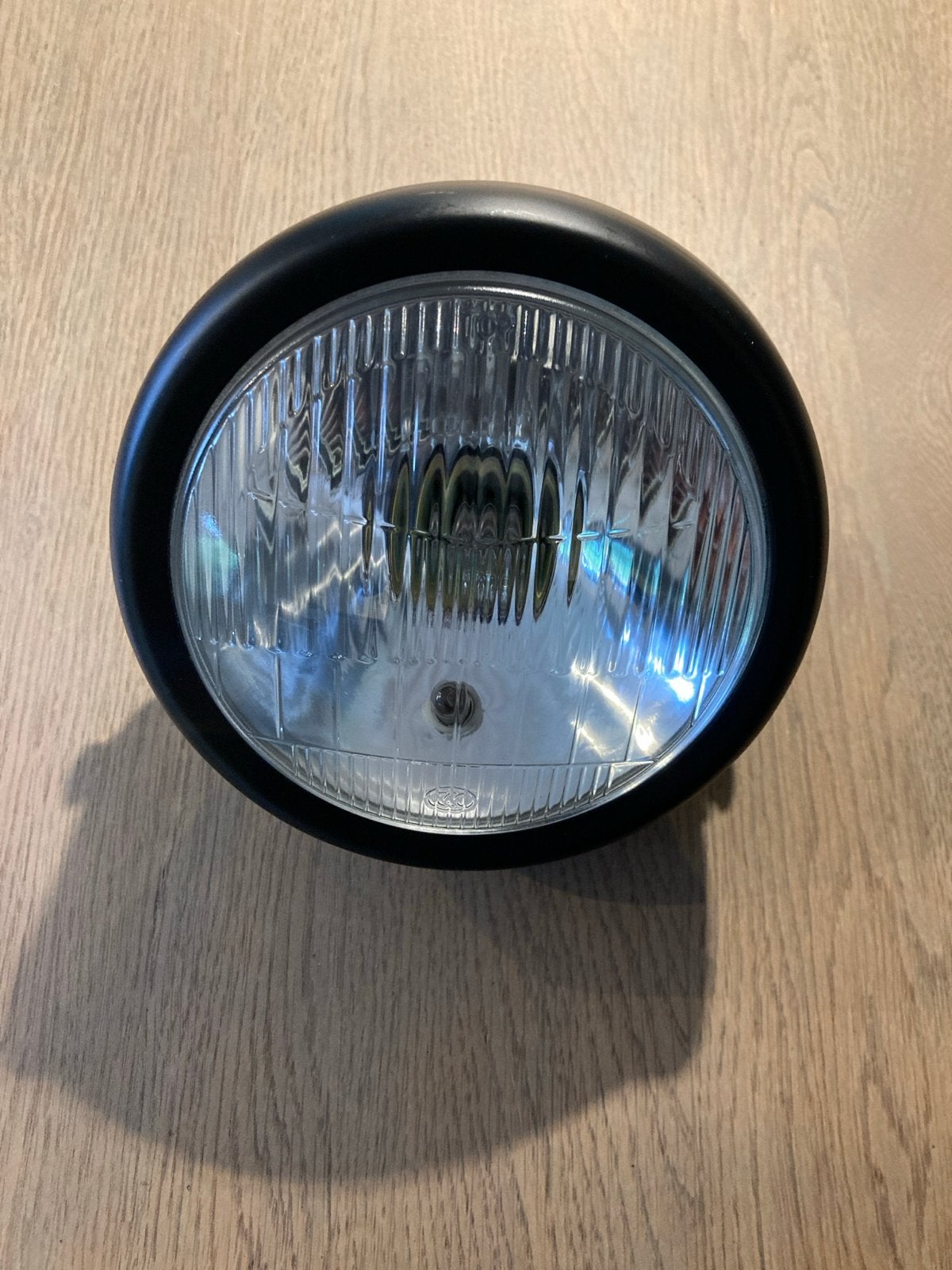 Motorfiets Koplamp Zwart Rond Universeel, Motoren, Ophalen of Verzenden, Gebruikt