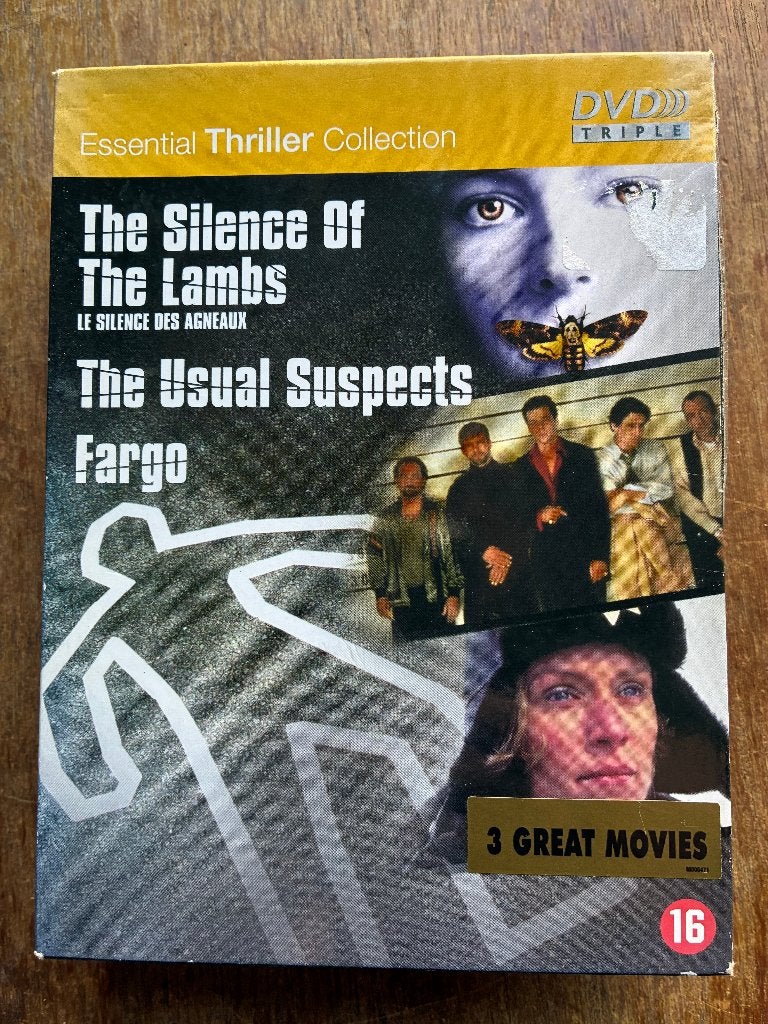 Silence of Lambs / Fargo / the usual Suspects ; 3-DVD boxje, Cd's en Dvd's, Engels, Vanaf 16 jaar, Nederlands, Actiethriller