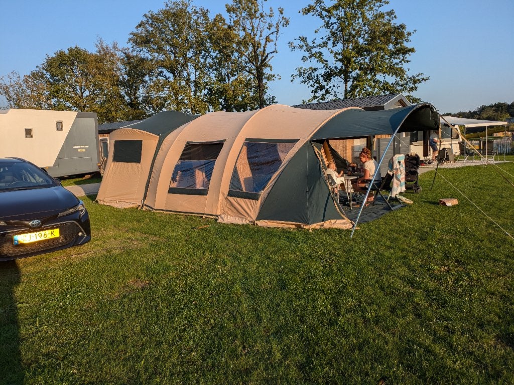 Cabanon Chamonix Deluxe met bermkeuken, luxe luifel en meer!, Caravans en Kamperen, Vouwwagens, Ophalen, Beige, Cabanon, Aanwezig