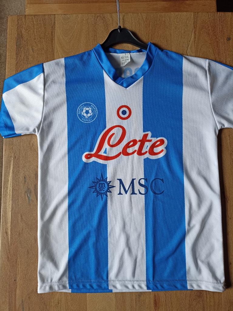 Vintage Napoli Maradona 10 Thuisshirt - Maat 10 jaar, Sport en Fitness, Voetbal, Maat XS of kleiner, Ophalen of Verzenden, Gebruikt