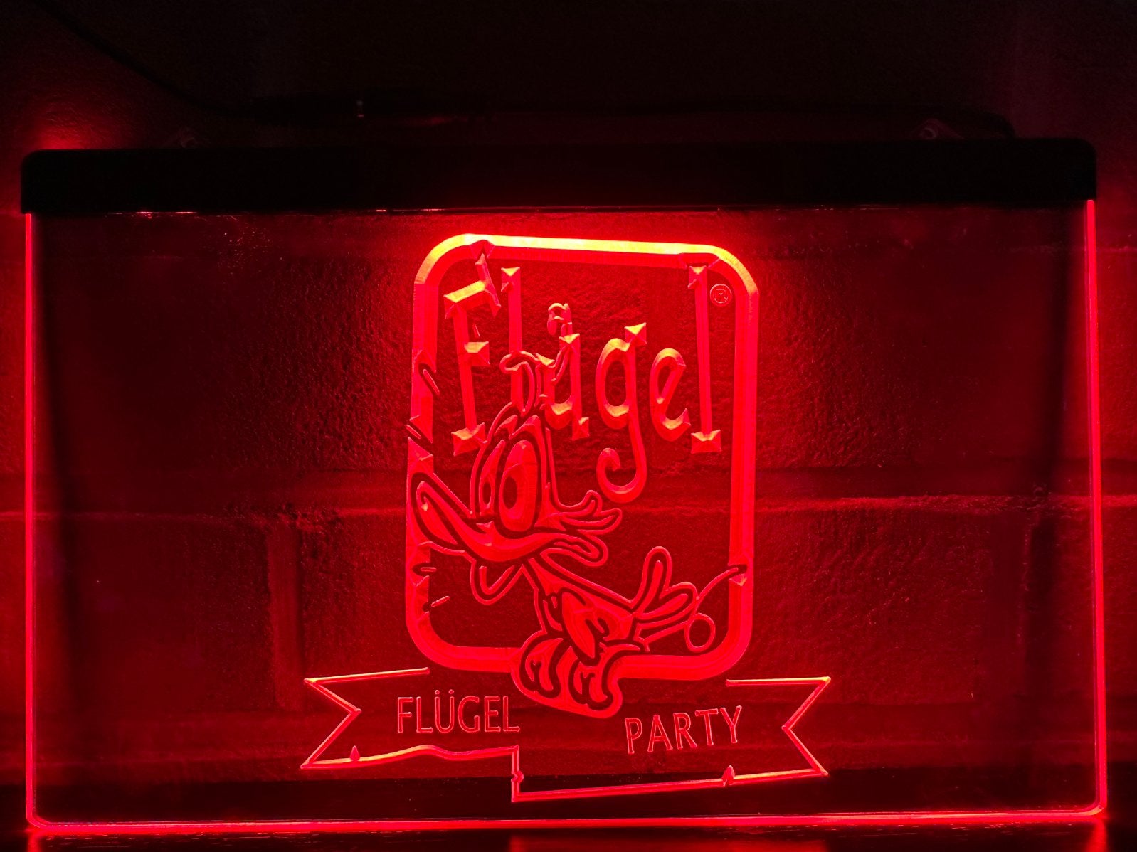 Led lichtbord FLUGEL 3d neon look, Verzamelen, Ophalen of Verzenden, Nieuw, Lichtbak of (neon) lamp