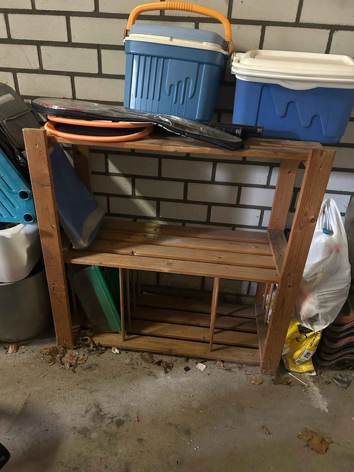 Stevig houten rek met twee planken, Ophalen, Gebruikt