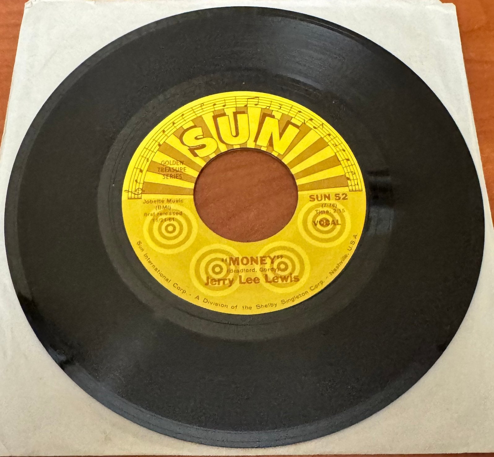 Jerry lee lewis op Sun label, Money., Ophalen of Verzenden, Gebruikt, 7 inch, Rock