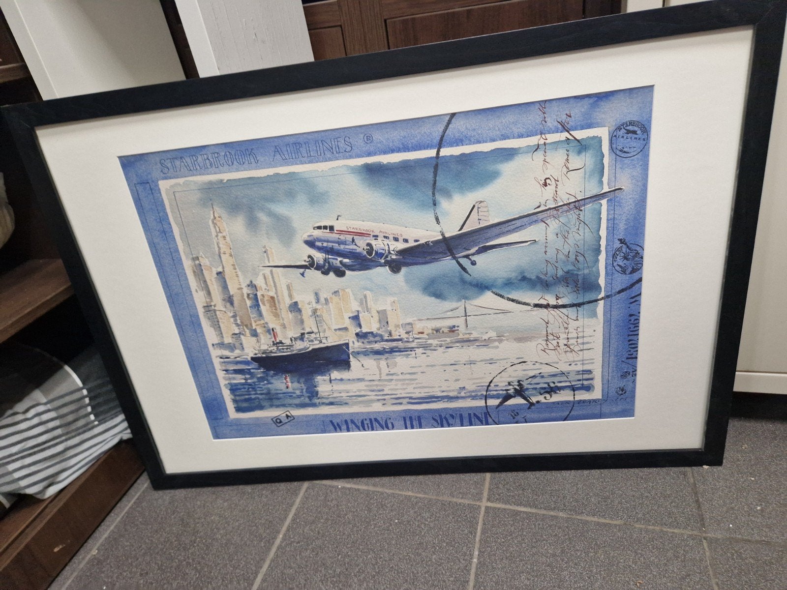Jack learoy winging the skyline, Ophalen of Verzenden, Zo goed als nieuw, Print, 75 cm of meer