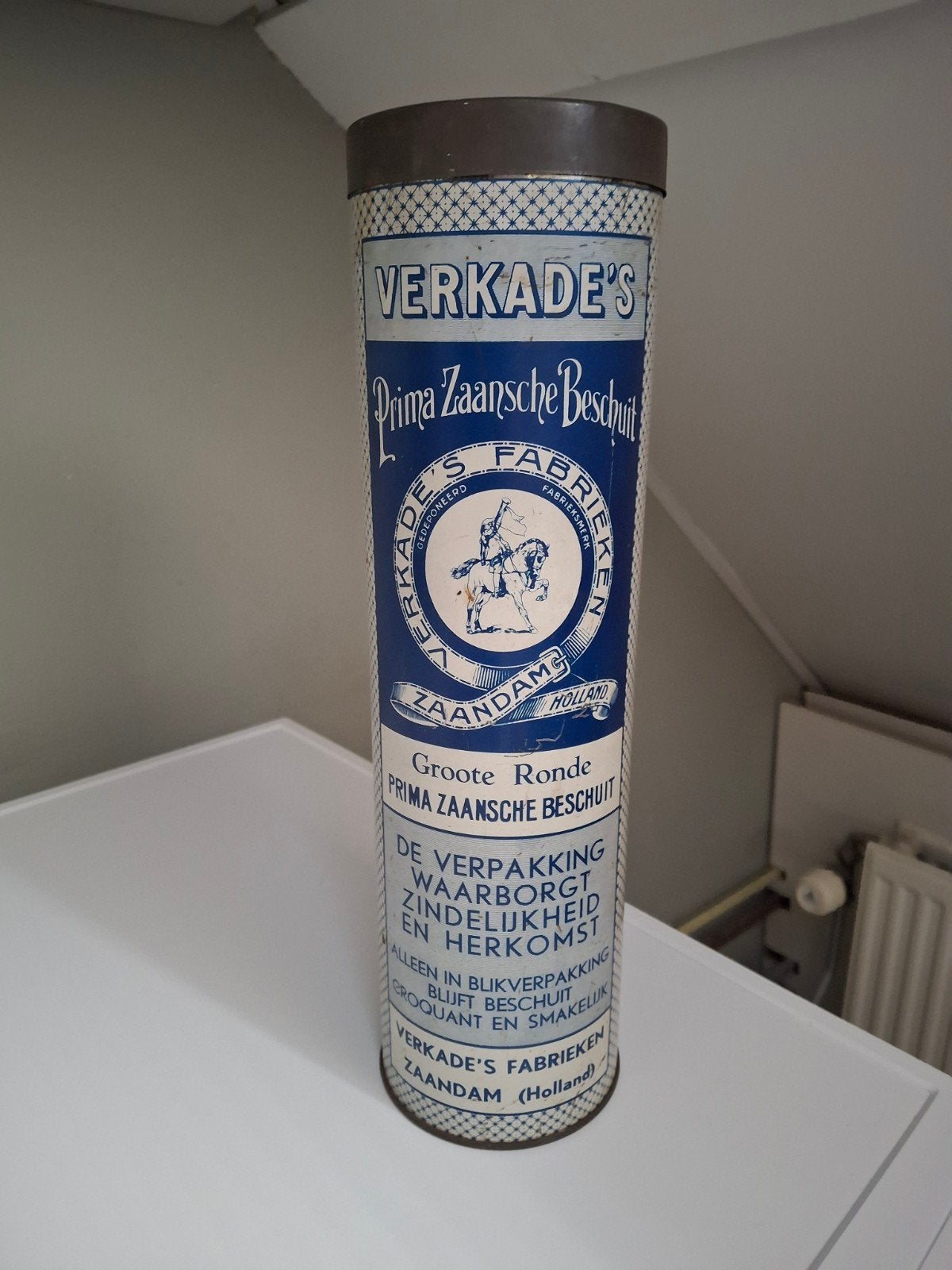 Vintage Verkade Beschuitbus - Prima Zaansche Beschuit, Ophalen of Verzenden