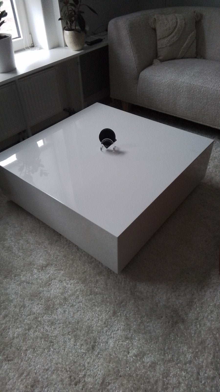 Salontafel modern wit, Huis en Inrichting, Ophalen, Gebruikt, 50 tot 100 cm, Vierkant