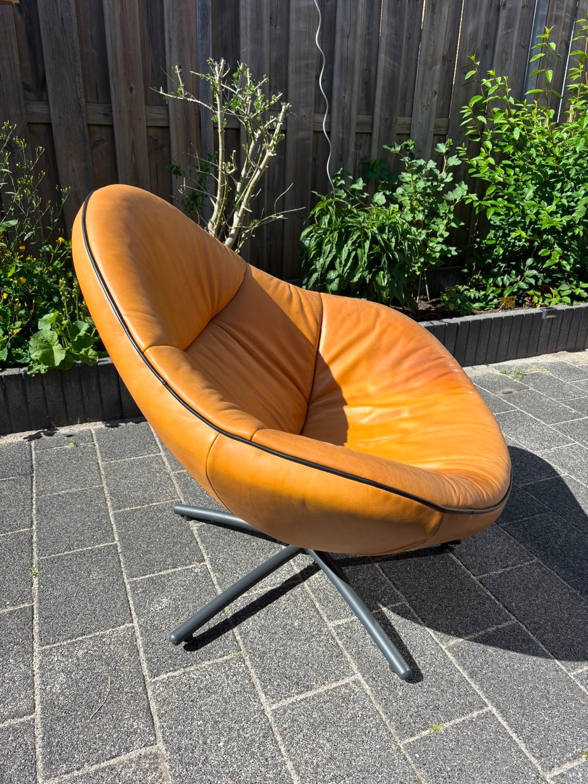 Label Vandenberg Hidde fauteuil, Huis en Inrichting, Ophalen, Gebruikt, Overige kleuren, Leer
