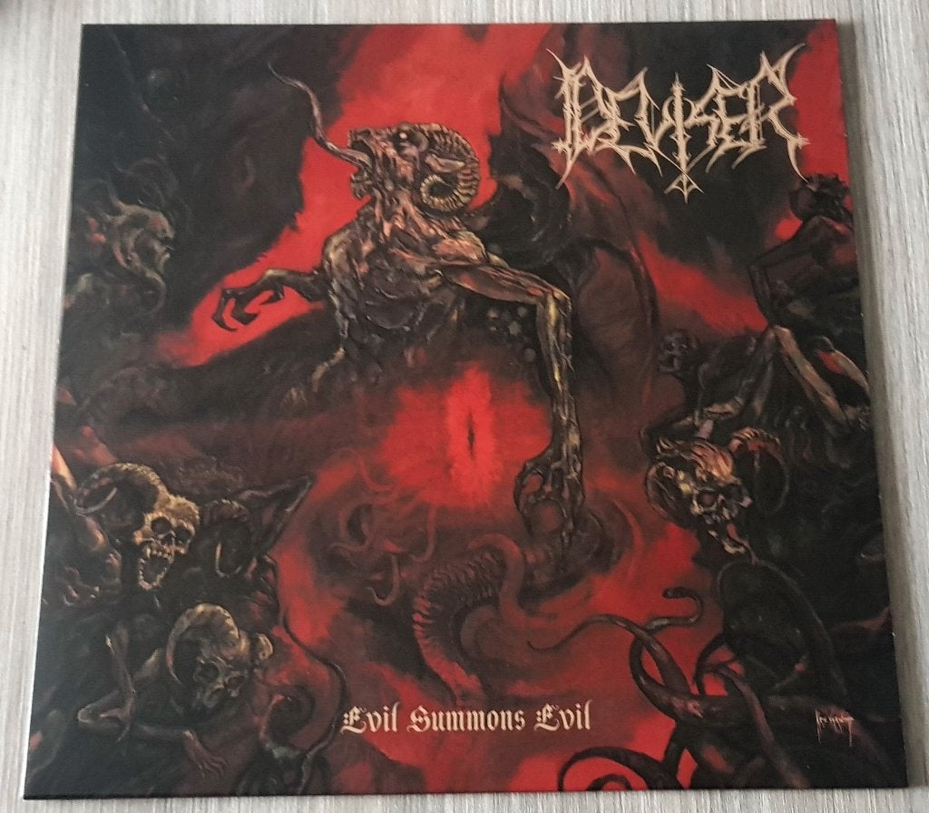 LP Deviser - Evil Summons Evil [Blackened Death/Thrash], Beschermende buitenhoes, Ophalen of Verzenden, Zo goed als nieuw, Death metal