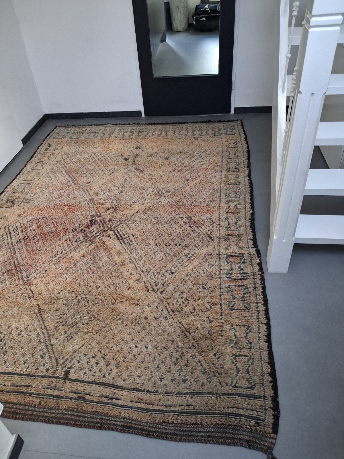 Vintage wollen Berber vloerkleed 280x180 cm, Ophalen, Gebruikt, 150 tot 200 cm, 200 cm of meer