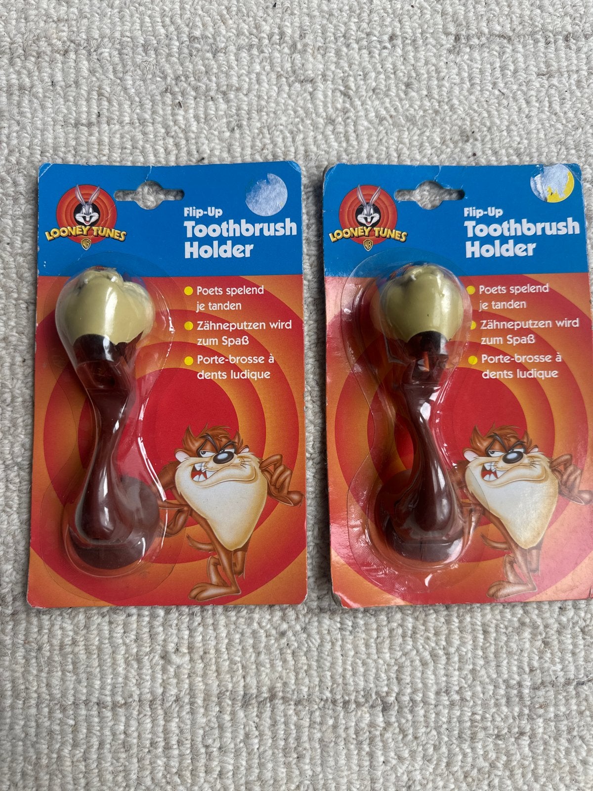 Vintage tandenborstel houders Looney Tunes Tasmanaian Devil, Ophalen of Verzenden