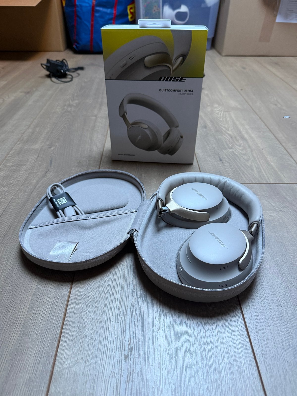 Bose QuietComfort Ultra Hoofdtelefoon Sandstone, Beige, Bluetooth, Ophalen of Verzenden, Zo goed als nieuw