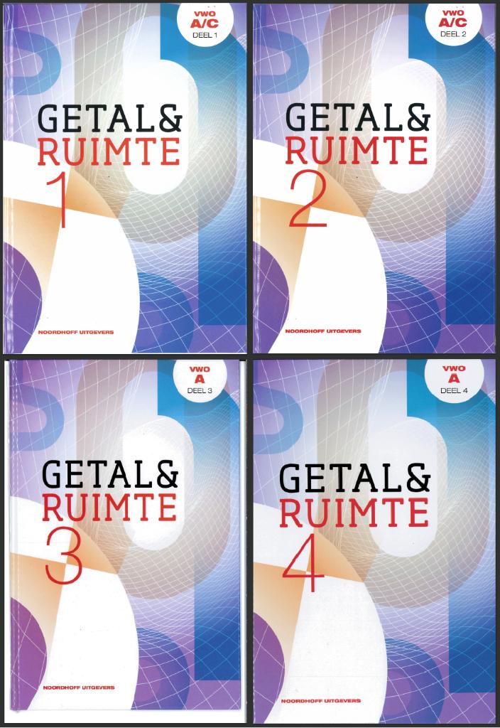 Getal & Ruimte Wiskunde A/C VWO Deel 1 t/m 4 + Uitwerkingen, Boeken, VWO, Wiskunde A, Nieuw, Ophalen of Verzenden