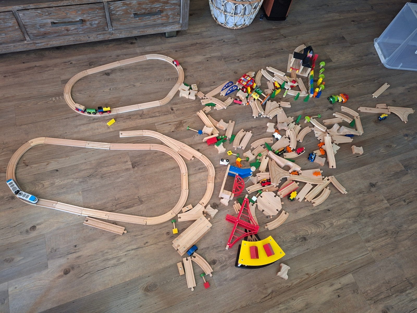 Houten Treinset, Ophalen, Gebruikt, Rij- of Hobbelspeelgoed