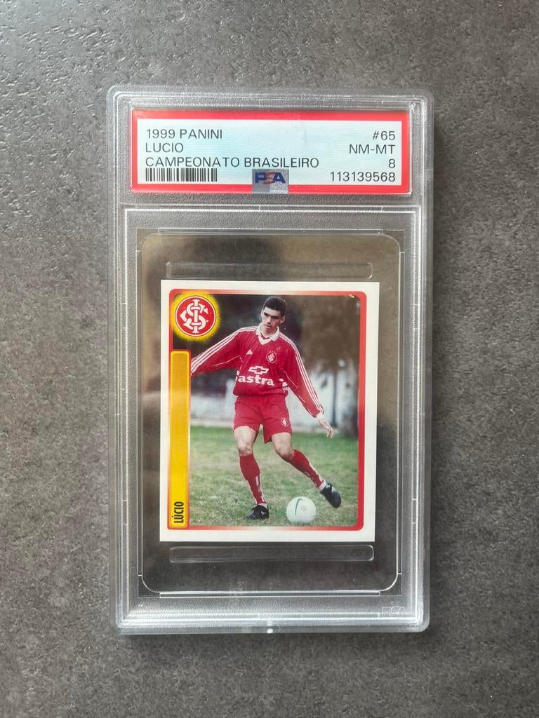 Panini 1999 Campeonato Brasileiro Rookie Lucio PSA 8, Hobby en Vrije tijd, Stickers en Plaatjes, Verzenden, Zo goed als nieuw