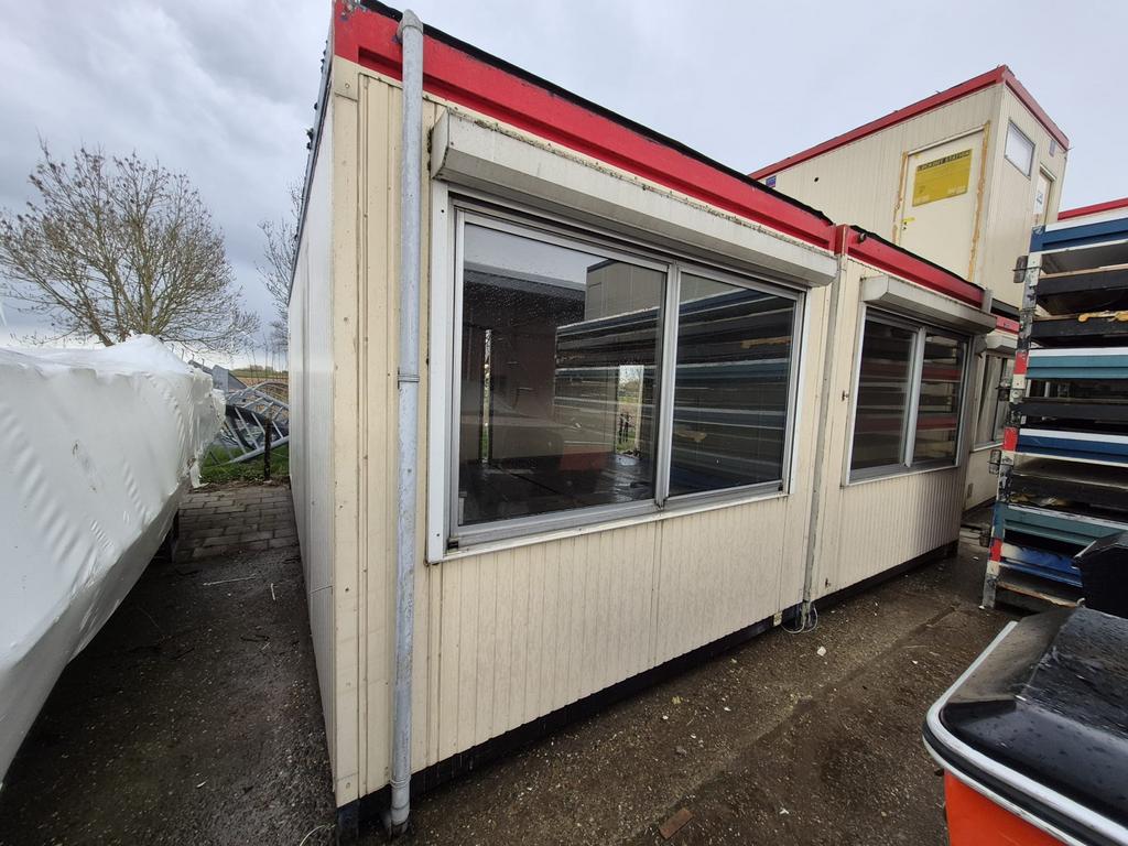 6x6m Unit / Kantoorunit / Schaftkeet met Keuken & Airco, Ophalen of Verzenden, Gebruikt