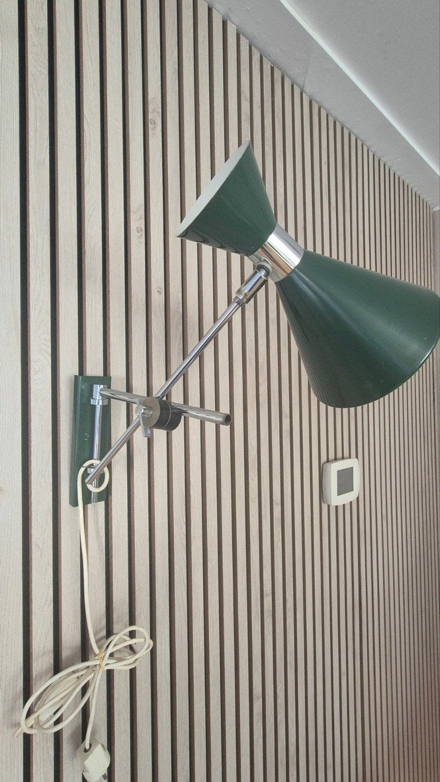 Vintage Herda Diabolo Wandlamp - Groen, Topconditie, Ophalen