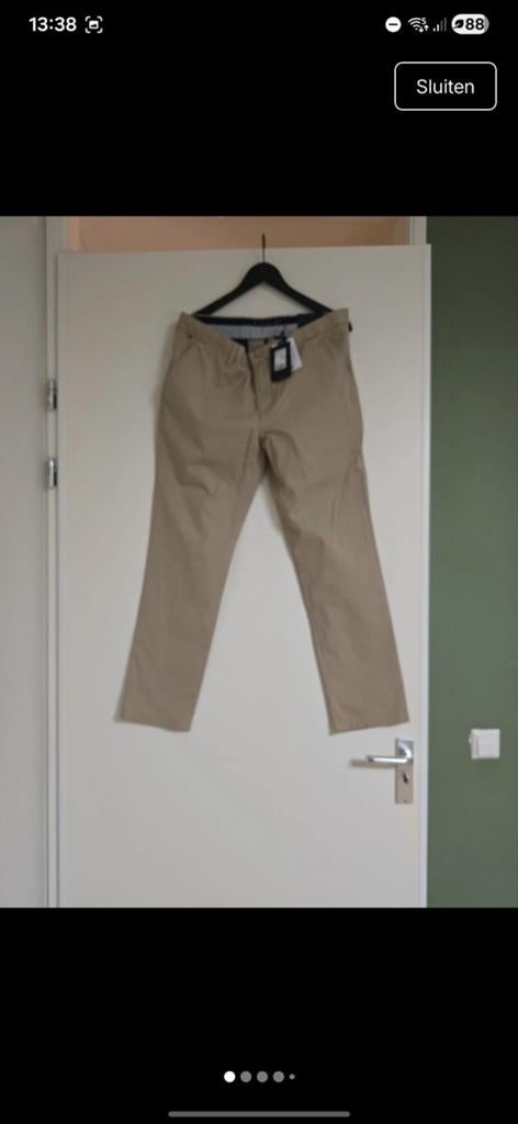 Tommy Hilfiger Chino Maat 36x30 Nieuw met Kaartjes, Beige, Tommy Hilfiger, Nieuw, Overige maten