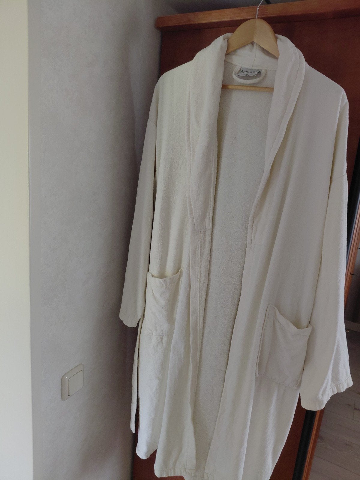 Ochtendjas badstof XL crème, Anni rolfi, Ophalen, Gedragen, Maat 46/48 (XL) of groter