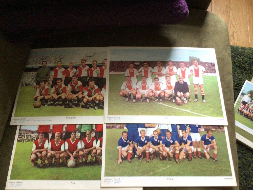 Eredivisie elftal voetbalplaatjes Esso Vintage 1958/1959, Ophalen of Verzenden, Gebruikt, Overige binnenlandse clubs, Poster, Plaatje of Sticker