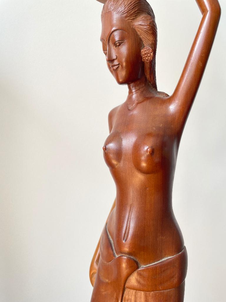 Balinees houtsnijwerk Bali Indonesië nude jonge vrouw, Ophalen of Verzenden