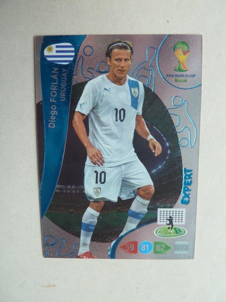 Panini WK card Brasil 2014  Diego.Forlan   Expert, Verzamelen, Sportartikelen en Voetbal, Ophalen of Verzenden, Zo goed als nieuw