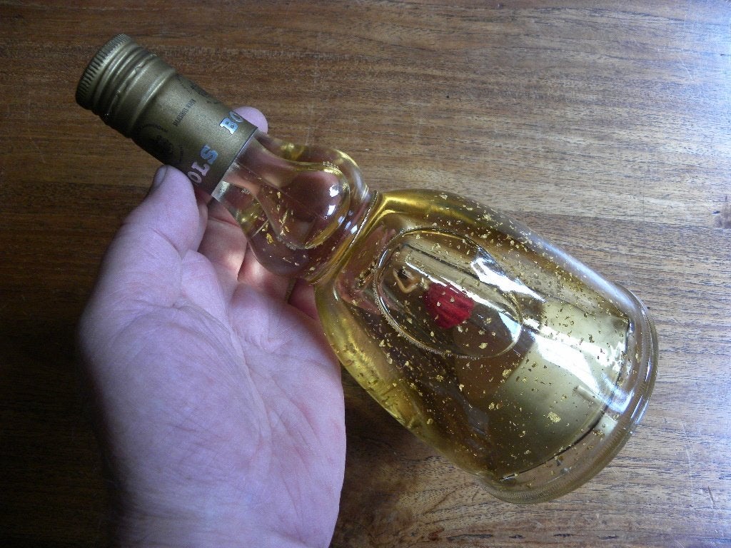 Vintage fles Bols ballerina goud likeur met muziekdoosje, Ophalen of Verzenden, Zo goed als nieuw, Overige typen
