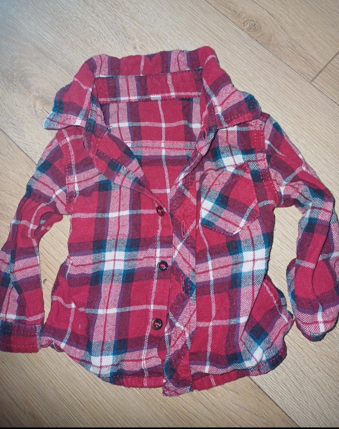 Stoere houthakkers blouse maat 74, Ophalen of Verzenden, Gebruikt, Jongetje of Meisje, Overhemdje of Bloesje