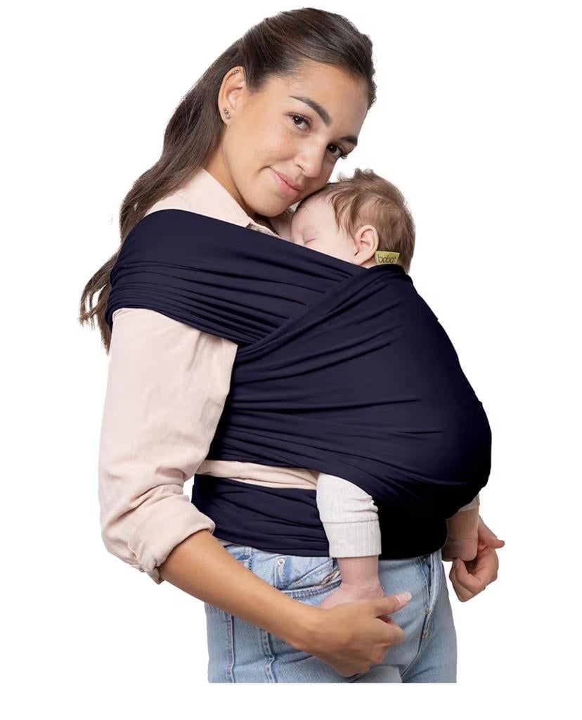 Boba baby wrap navy blue, Kinderen en Baby's, Babydragers en Draagdoeken, Draagdoek, Zo goed als nieuw, Buik, Ophalen