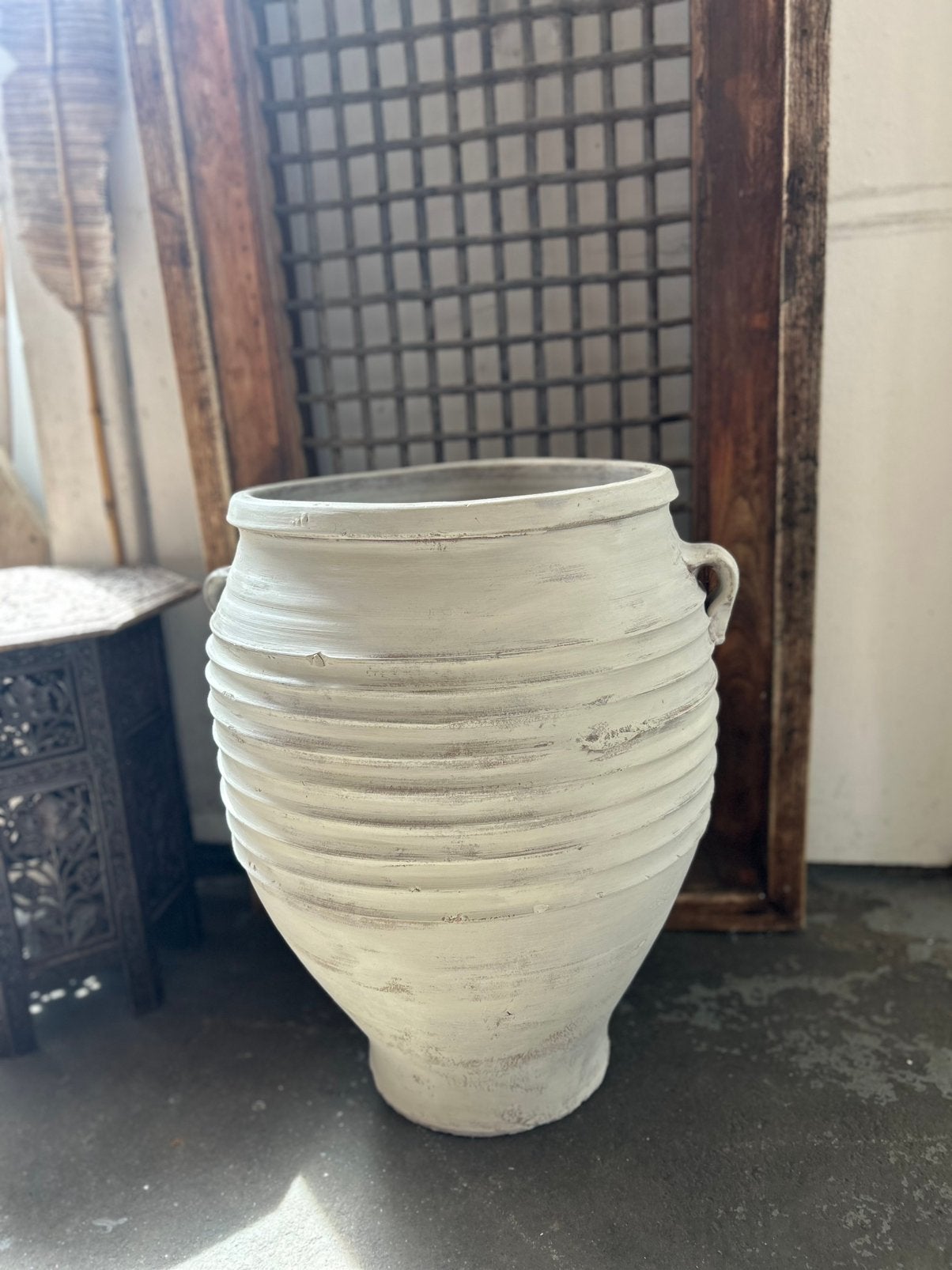 Grote sfeervolle terracotta kruik / pot  63cm / boho / ibiza, Ophalen, 40 cm of meer, Rond, Zo goed als nieuw