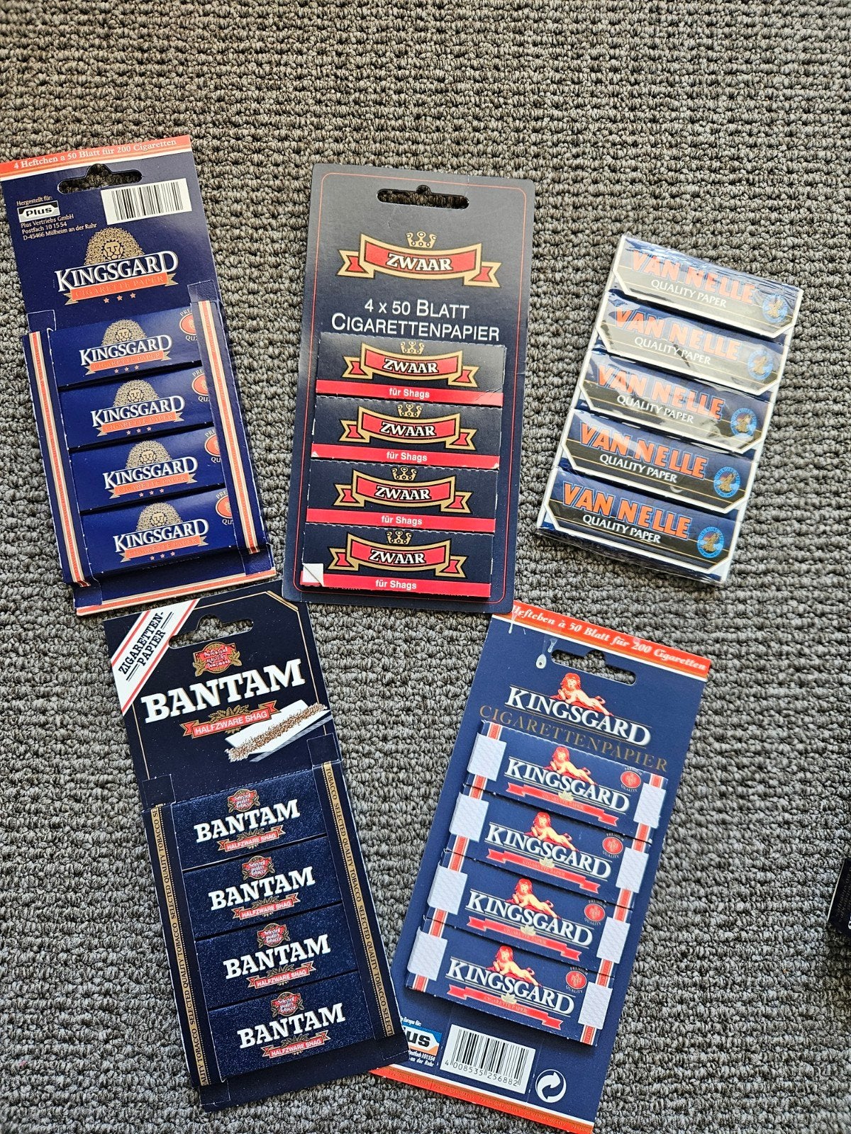 39 Pakjes vintage vloeitjes sigarettenpapier supermarkt, Verzamelen, Verzenden, Nieuw, Overige typen