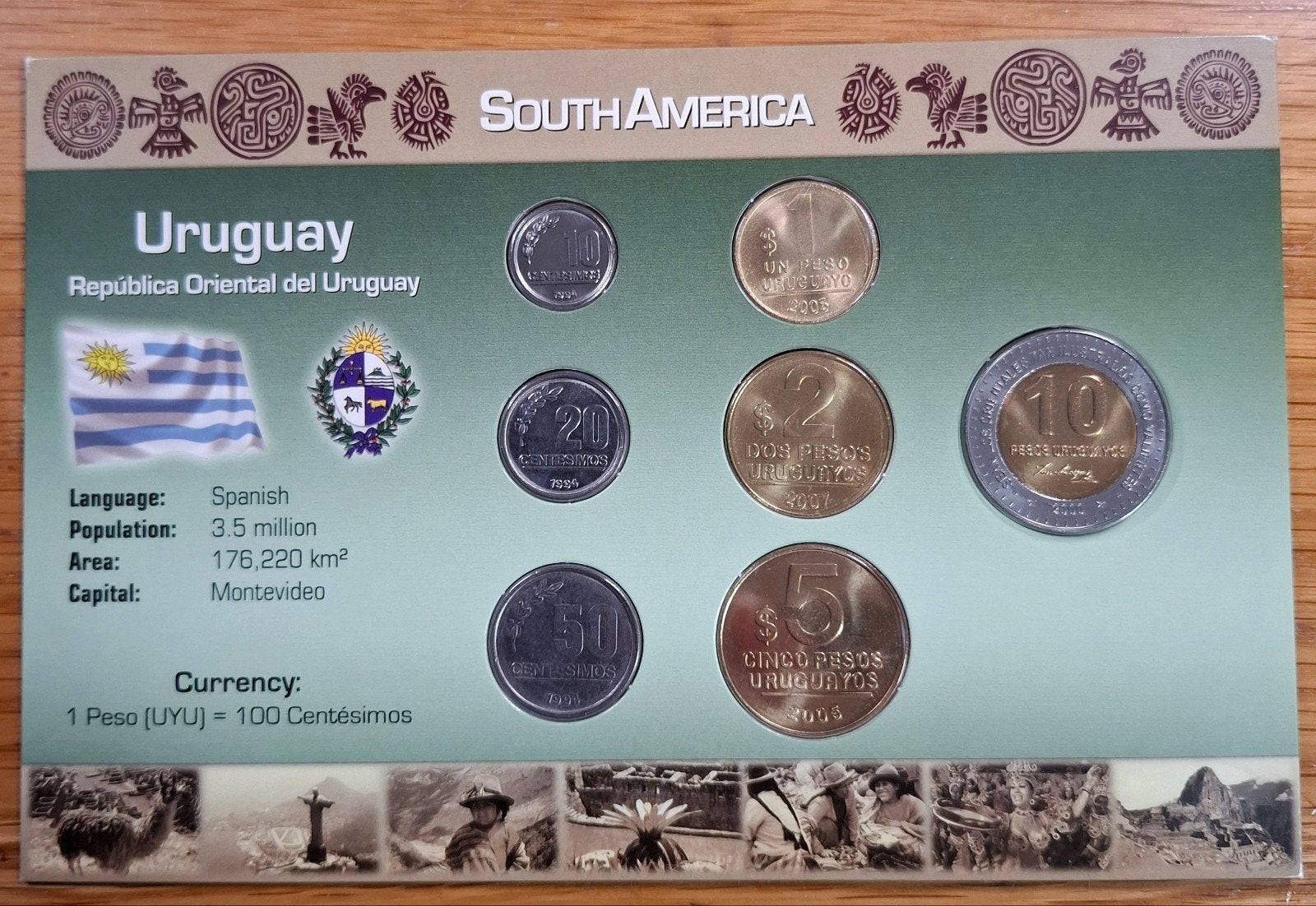 Coins of the World muntset Uruguay, Ophalen of Verzenden, Zuid-Amerika
