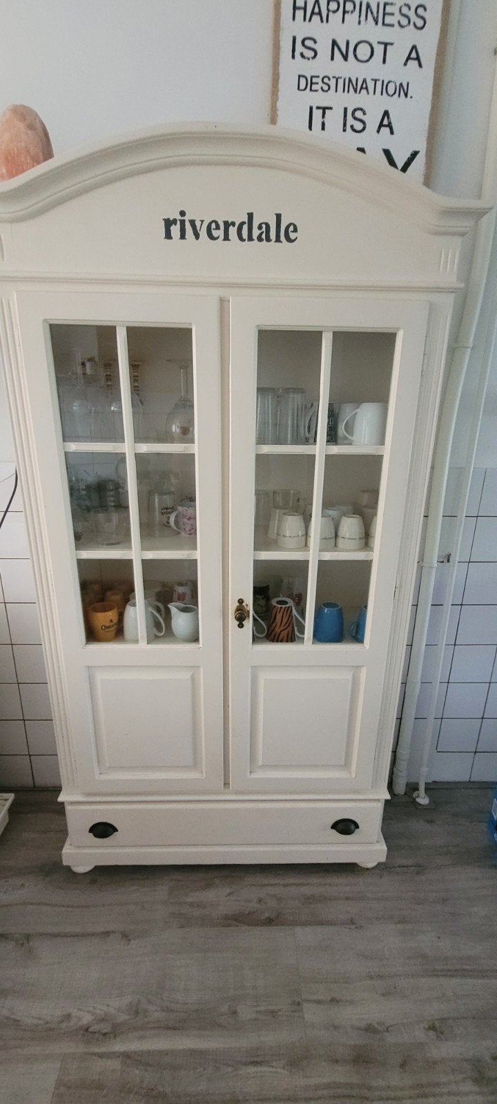 Rivierdale vitrine kast, Ophalen, Zo goed als nieuw, 25 tot 50 cm, 50 tot 100 cm