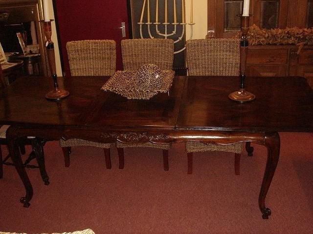 UNIEKE TEAK EETTAFEL TAFEL met PARKETBLAD – PROVENCE, Ophalen, Hout, Wilms, Nieuw