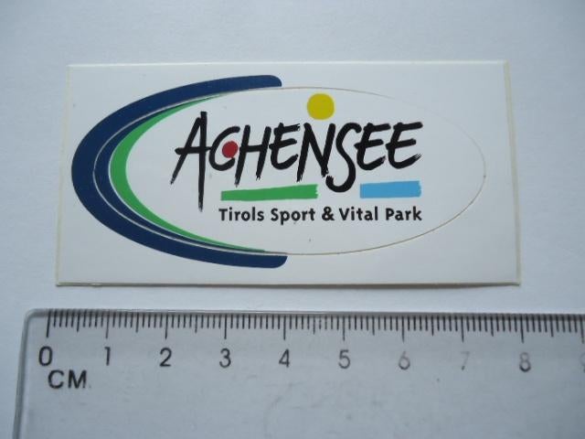 sticker oud ACHENSEE Tirol oostenrijk wintersport ski retro, Verzamelen, Stickers, Verzenden, Zo goed als nieuw, Bedrijf of Vereniging